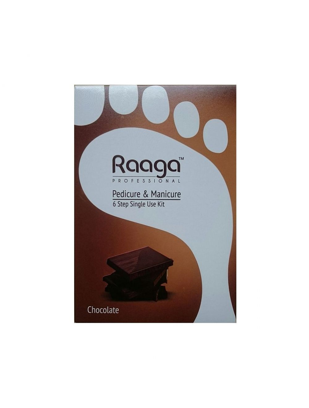 Raaga Professional Chocolate Pedicure and Manicure 6 Step Single Use Kit 6 pcs