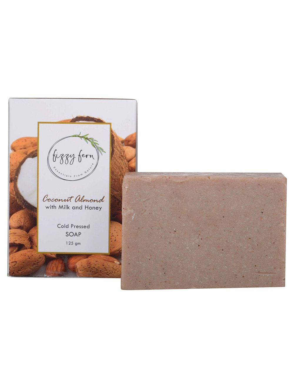 Fizzy Fern Coconut Almond Soap with Milk & Honey (125gm) - Niram