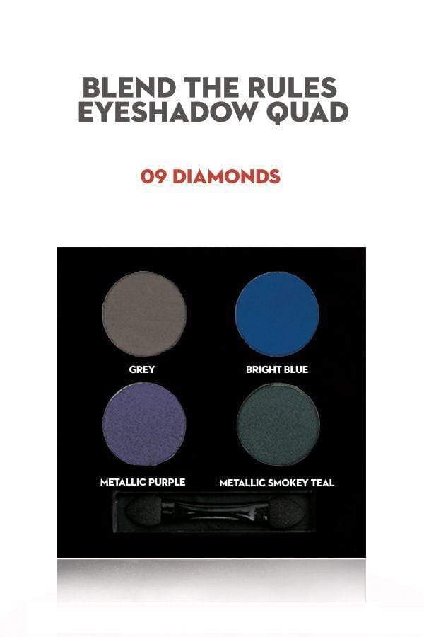 Sugar Blend The Rules Eye Shadow Quad - 09 Diamonds (5gm) - Niram