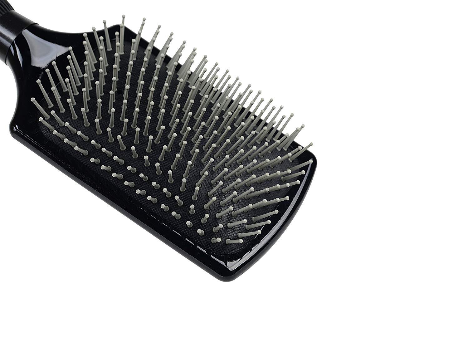 Alan Truman 100% Pure Nylon Bristle Paddle Brush (Black) - Niram