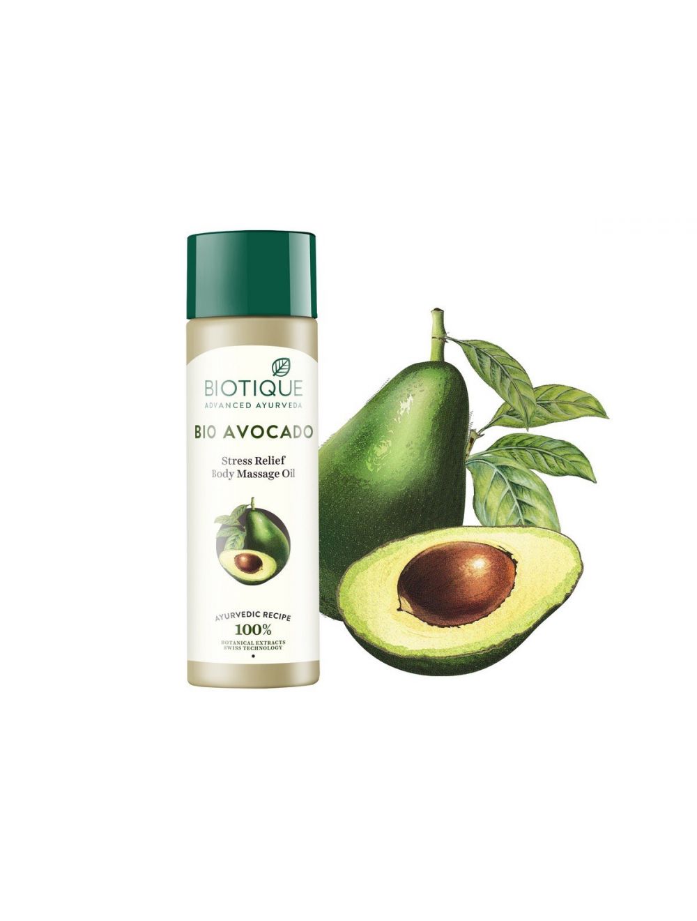 Biotique Bio Avocado Stress Relief Body Massage Oil (200ml) - Niram
