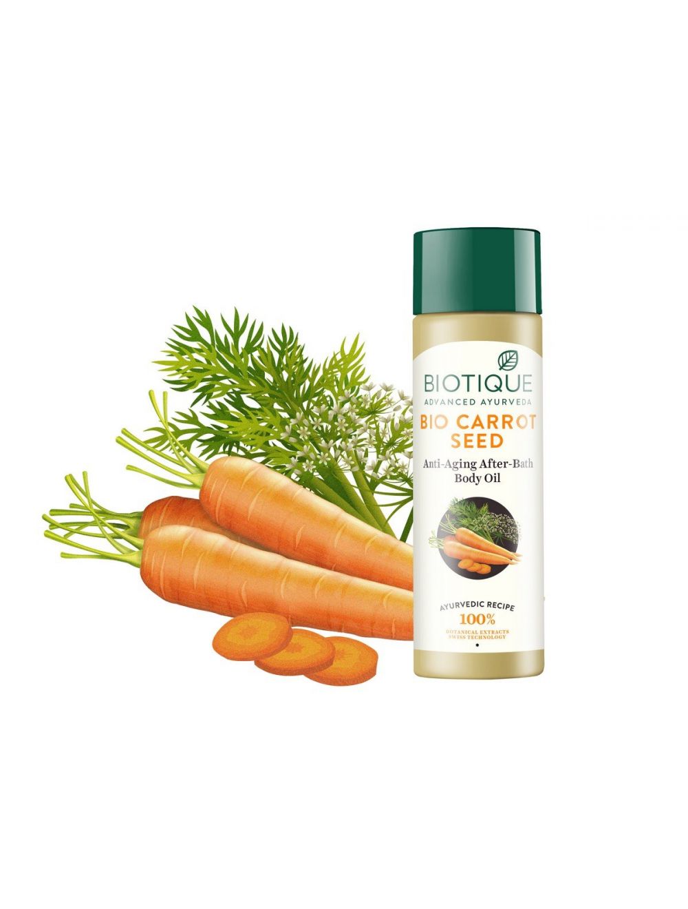 Biotique Bio Carrot Seed Anti-Aging After-Bath Body Oil (120ml) - Niram