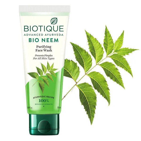 Biotique Bio Neem Purifying Face Wash for All Skin Types-50 ml - Niram
