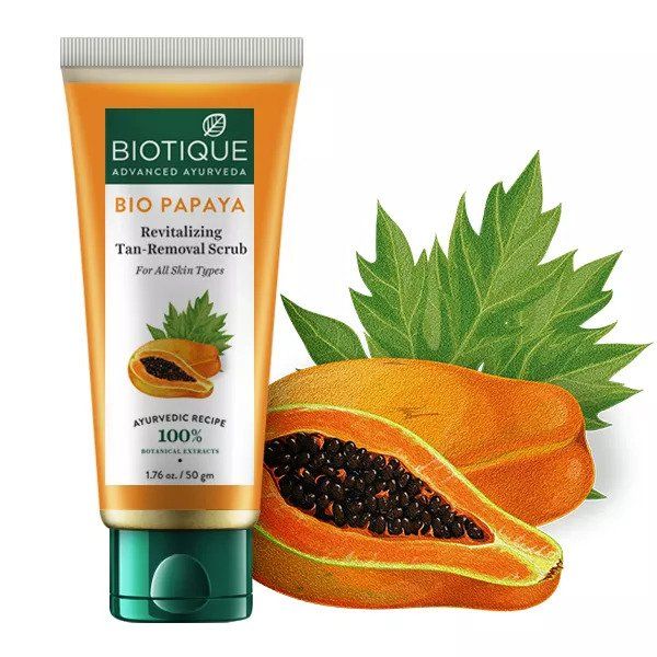 Biotique Bio Papaya Revitalizing Tan-Removal Scrub-50 gm - Niram