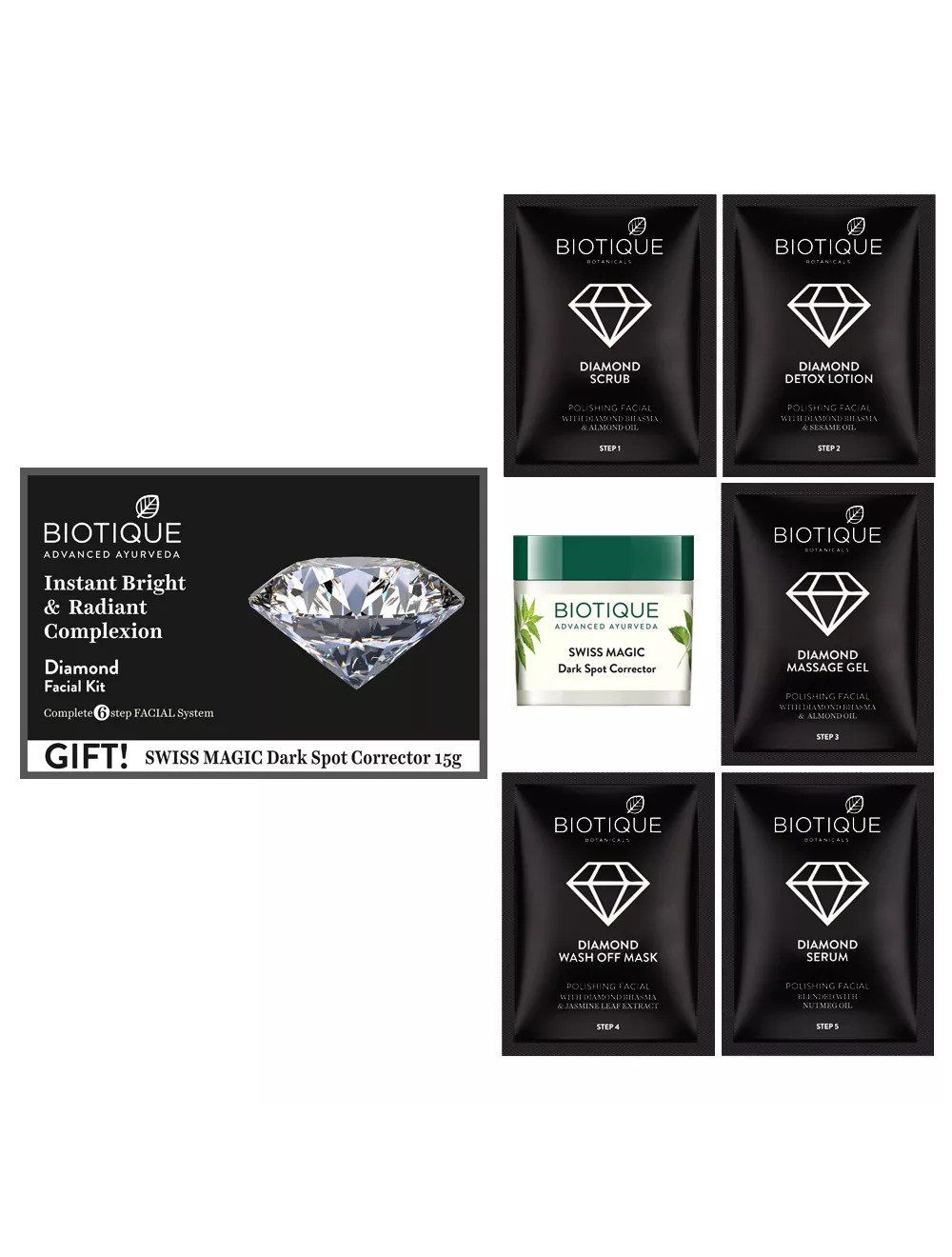 Biotique Bio Diamond Facial Kit (65gm) - Niram