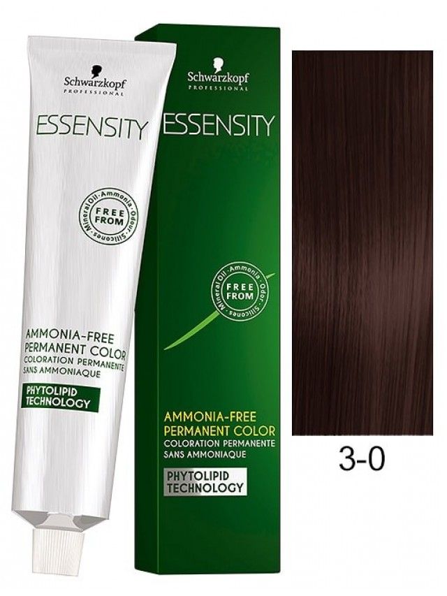 Schwarzkopf Professional Essensity Ammonia Free Permanent Color (3-0 Dark Brown) - Niram