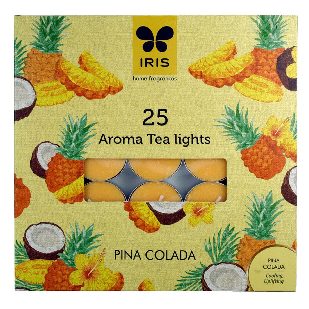 Iris Aluminium Aroma Tea Lights - Pina Colada (Pack of 25) - Niram