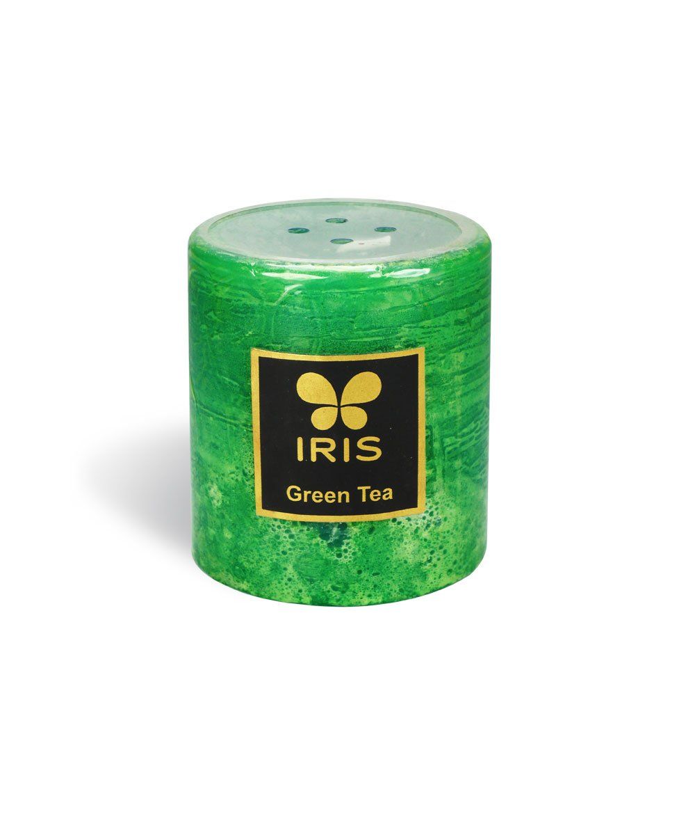 Iris Aroma Pillar Candle - Green Tea (220gm) - Niram