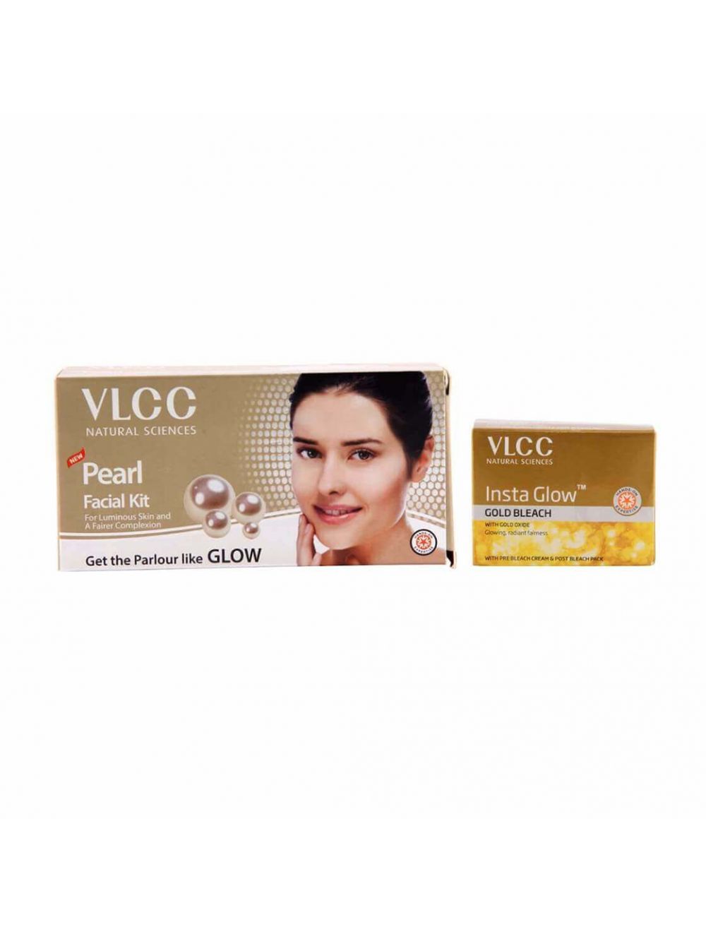 VLCC Pearl Facial Kit & Insta Glow Gold Bleach Combo - Niram