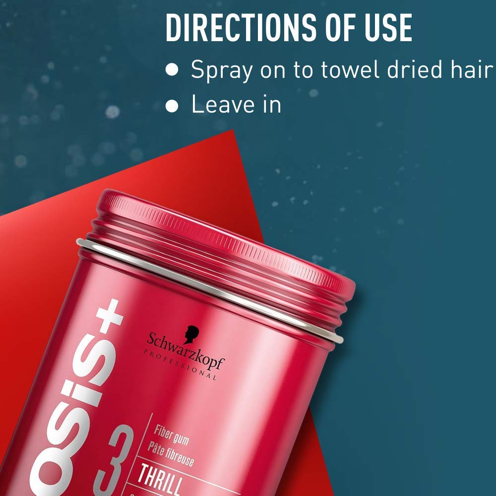 Schwarzkopf Professional Osis+ 3 Fiber Gum Thrill Strong Control (100ml) - Niram