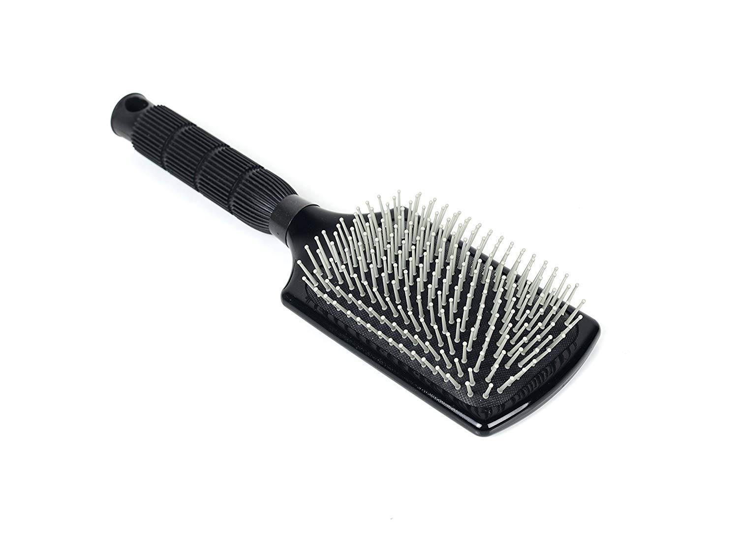 Alan Truman 100% Pure Nylon Bristle Paddle Brush (Black) - Niram