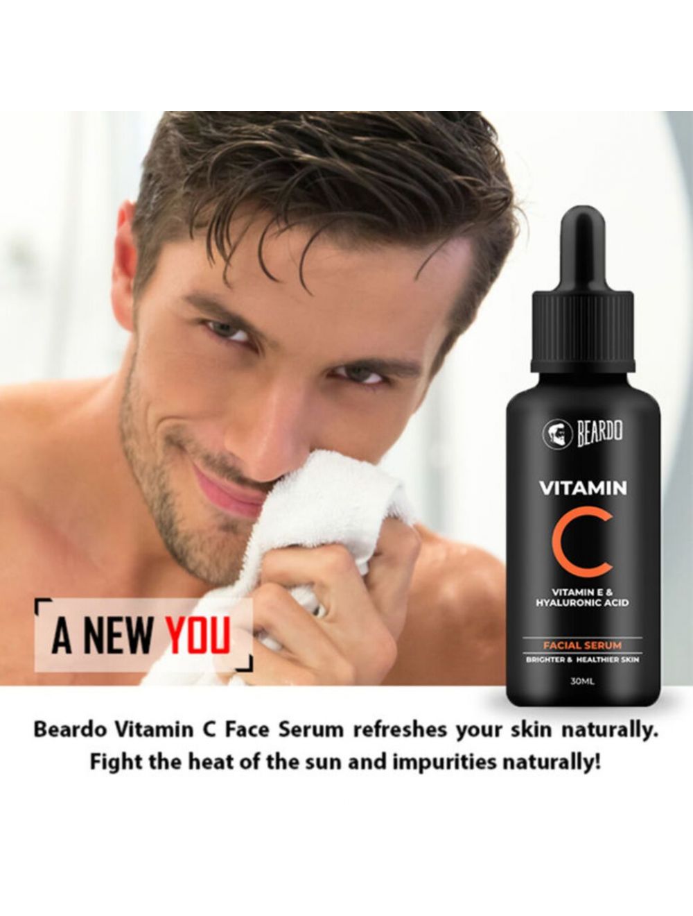 Beardo Vitamin C Facial Serum for Brighter & Healthier Skin (30ml) - Niram