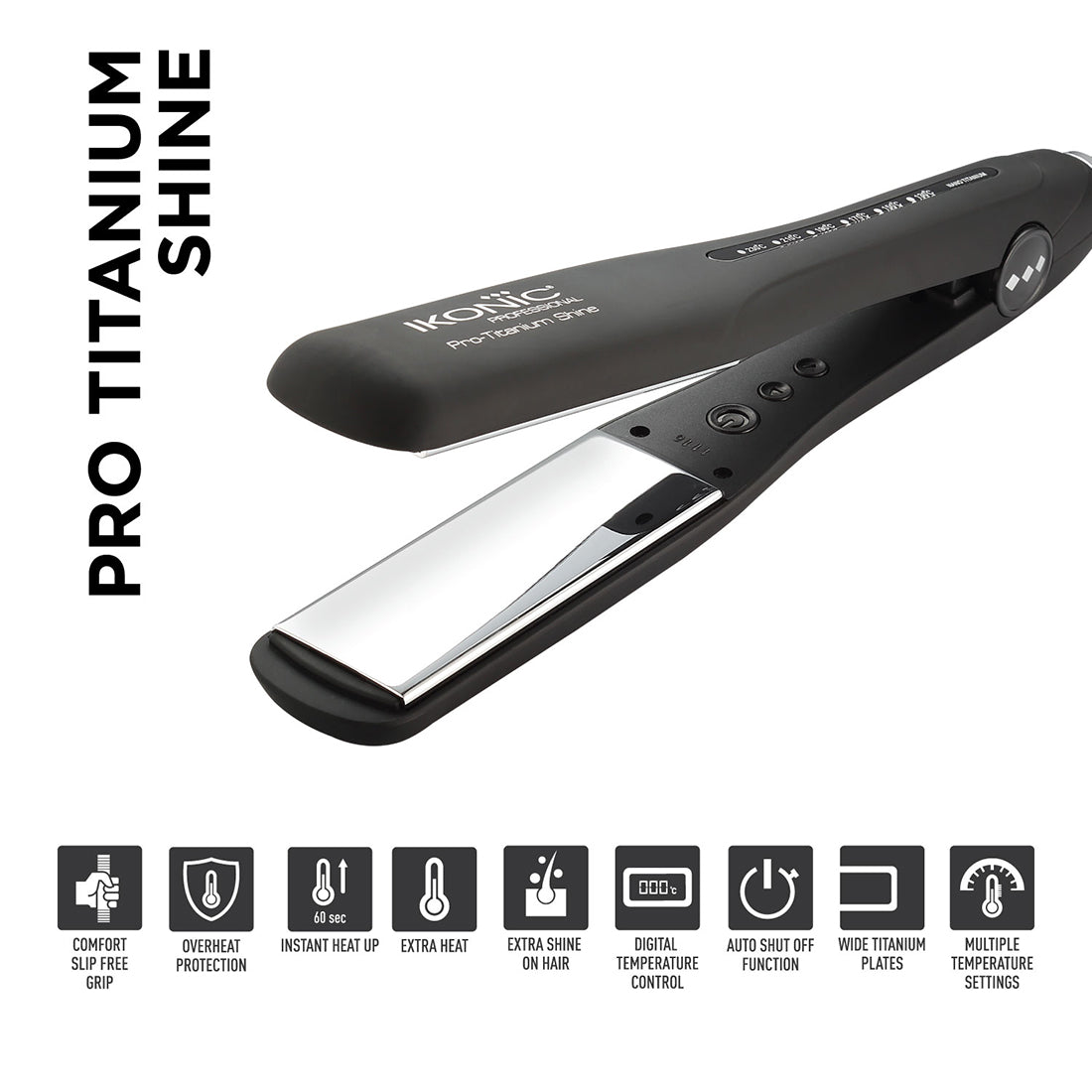 Ikonic Professional Straightener Pro Titanium Shine PTS - Niram