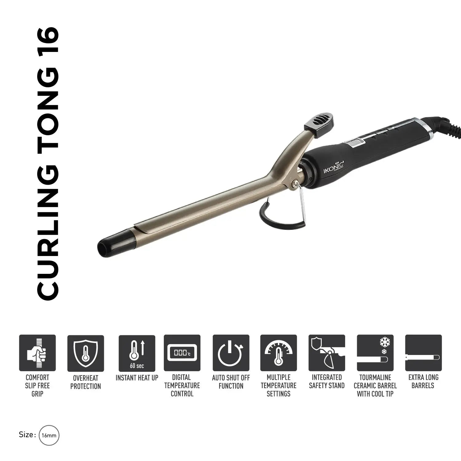 16mm 2024 curling tongs