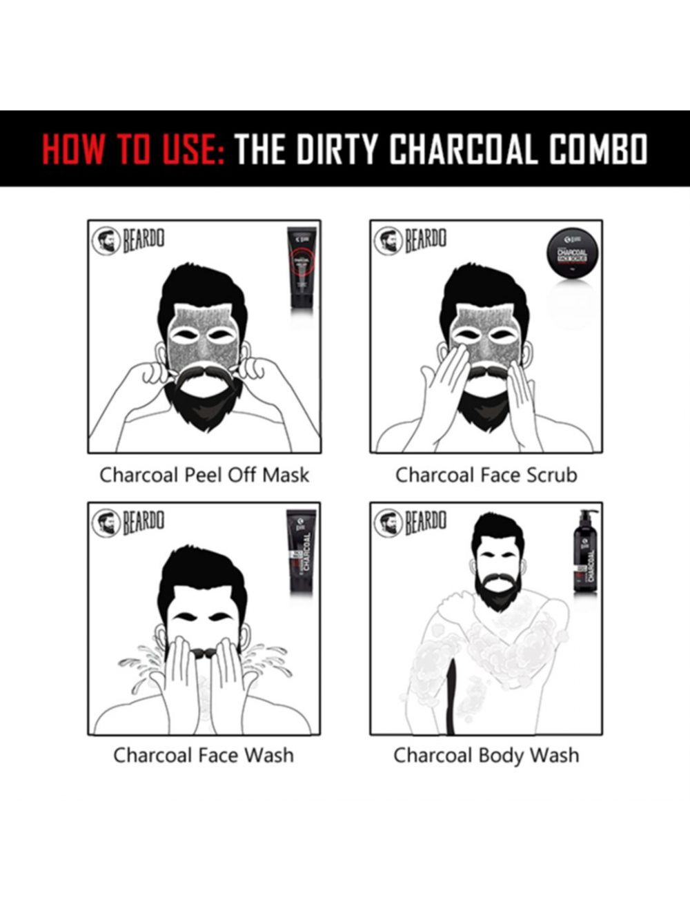 Beardo The Dirty Charcoal Combo - Niram