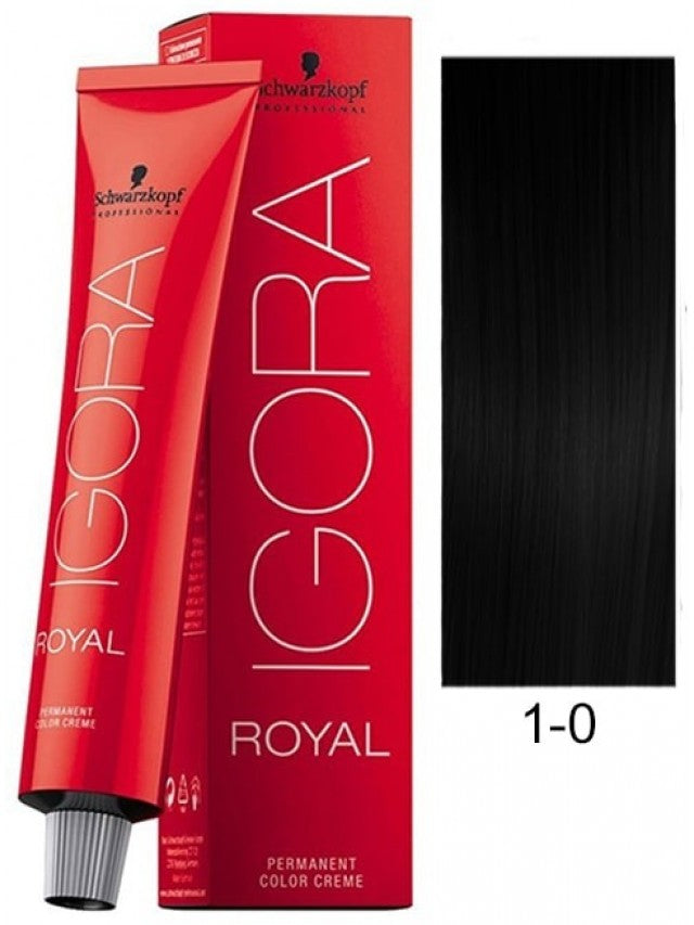 Schwarzkopf Professional Igora Royal Permanent Color Creme (1-0 Black) - Niram