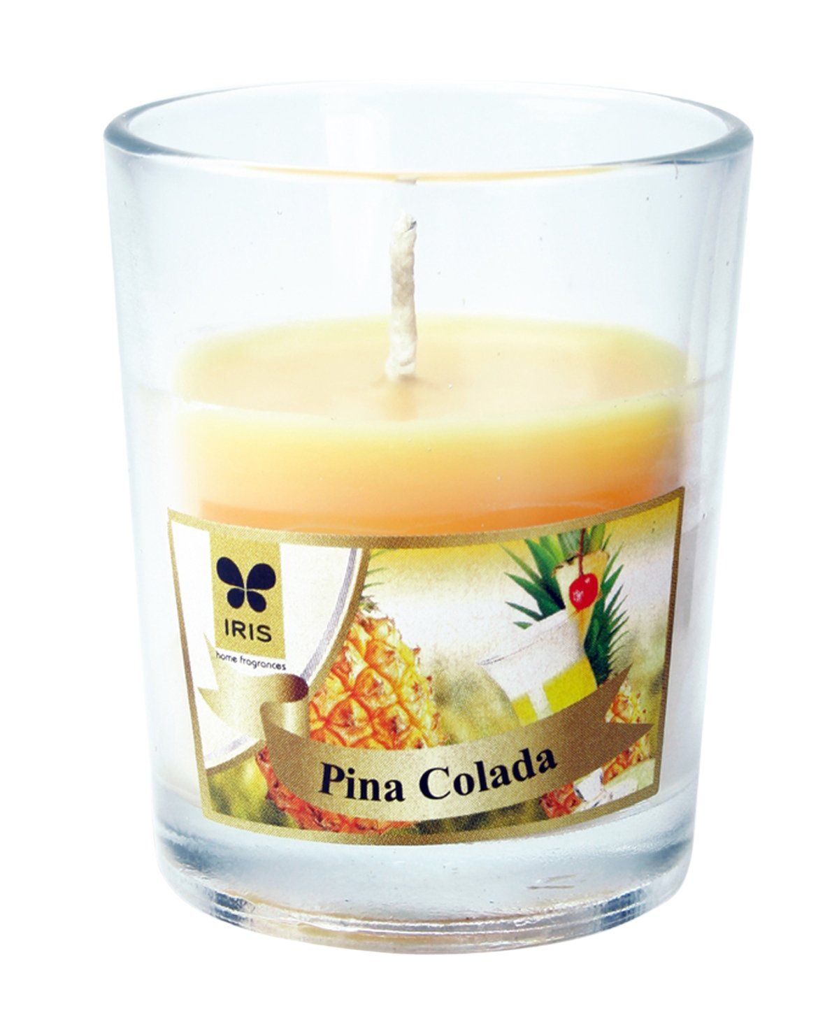 Iris Shot Glass Votive Aroma Candles - Pina Colada (40gm) - Niram