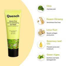 quench mama cica oil fix exf50mloliating gel mask