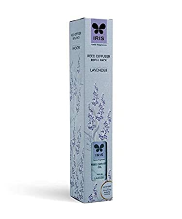 Iris Lavender Fragrance Reed Diffuser Refill Pack With 100Ml Diffuser Oil And 16 Reeds Of 10 Inch. - Niram