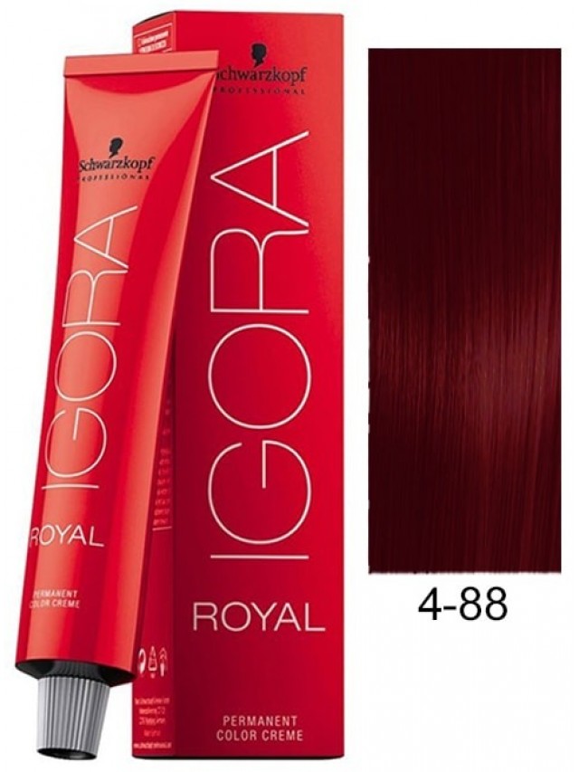 Schwarzkopf Professional Igora Royal Permanent Color Creme (4-88 Medium Brown Red) - Niram