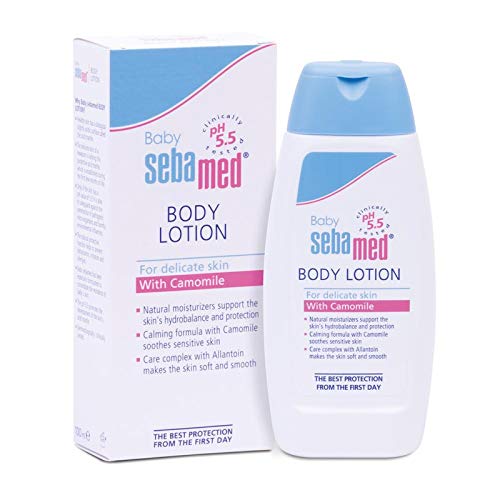 Sebamed Baby Body Lotion, PH 5.5, Camomile & Allantoin, Dermatalogically Tested, Sensitive Skin (100ml)