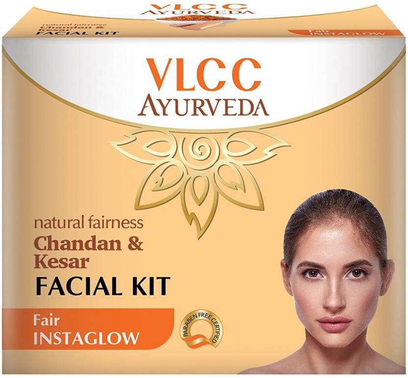 VLCC Chandan And Kesar Insta Glow Facial Kit & Intense Nourishing Shampoo Combo - Niram