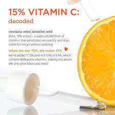 plum mandarin & vitamin c serum 15% glow boost 20ml