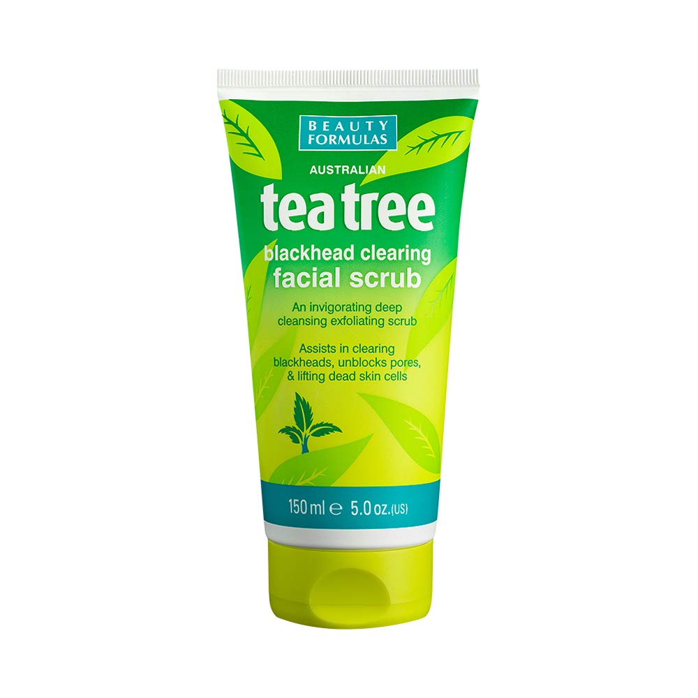 Beauty Formulas Tea Tree Blackhead Clearing Facial Scrub (150ml)