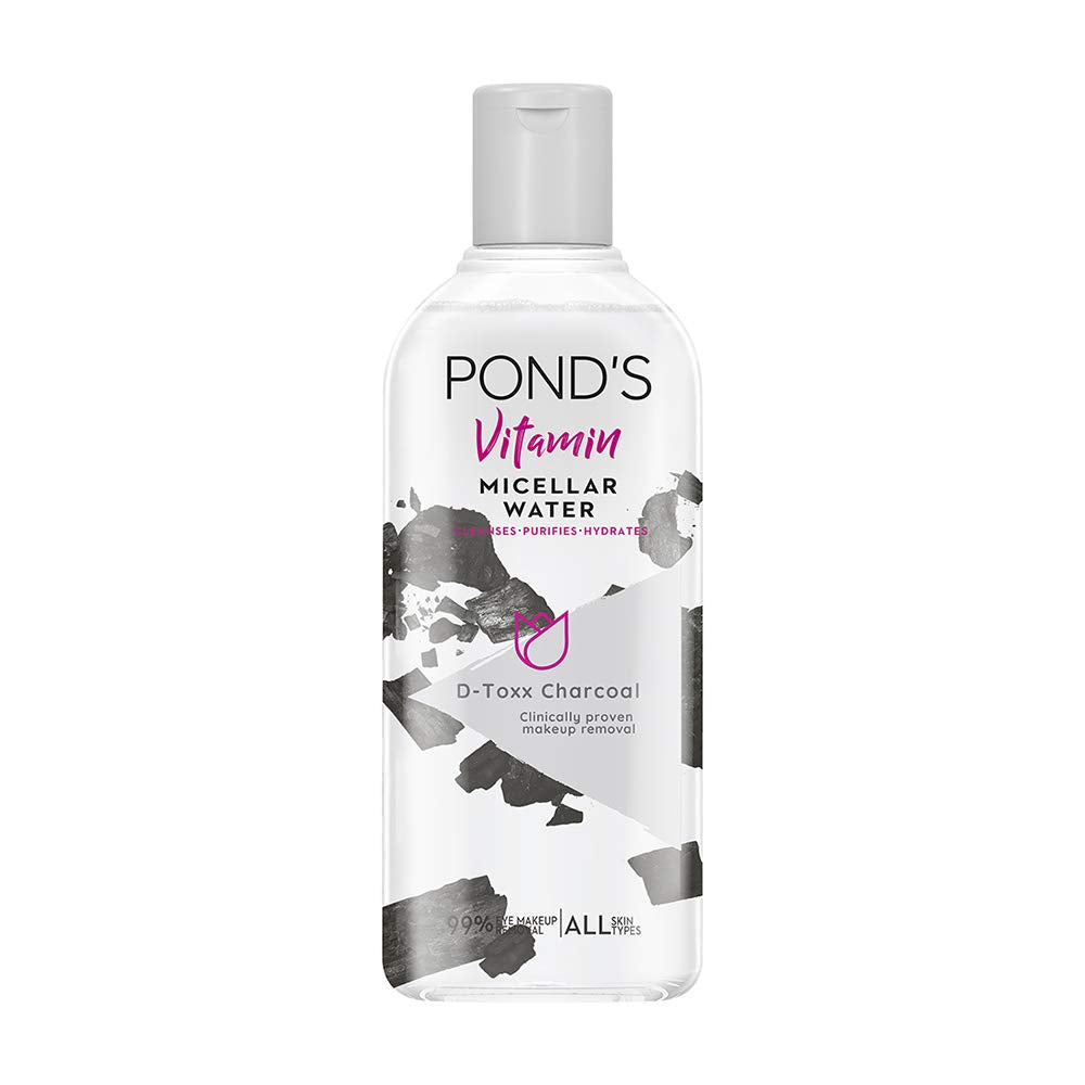 Pond's Vitamin Micellar Water D-Toxx Charcoal Makeup Remover (250ml)
