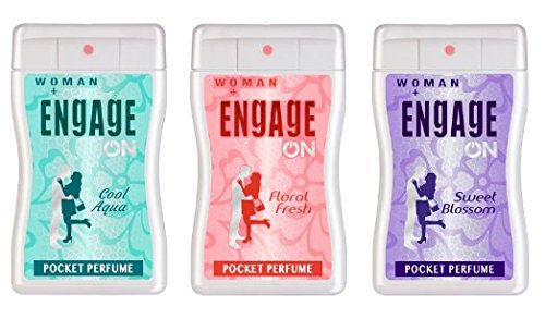 Engage On Woman Pocket Perfume Set-of-3 (Floral Fresh, Sweet Blossom & Cool Aqua) - Niram