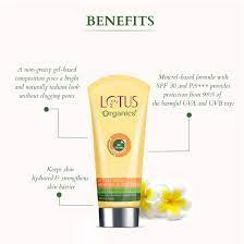 lotus organics+ hydrating gel mineral suncreen SPF 30 UVA +++PA+++100G