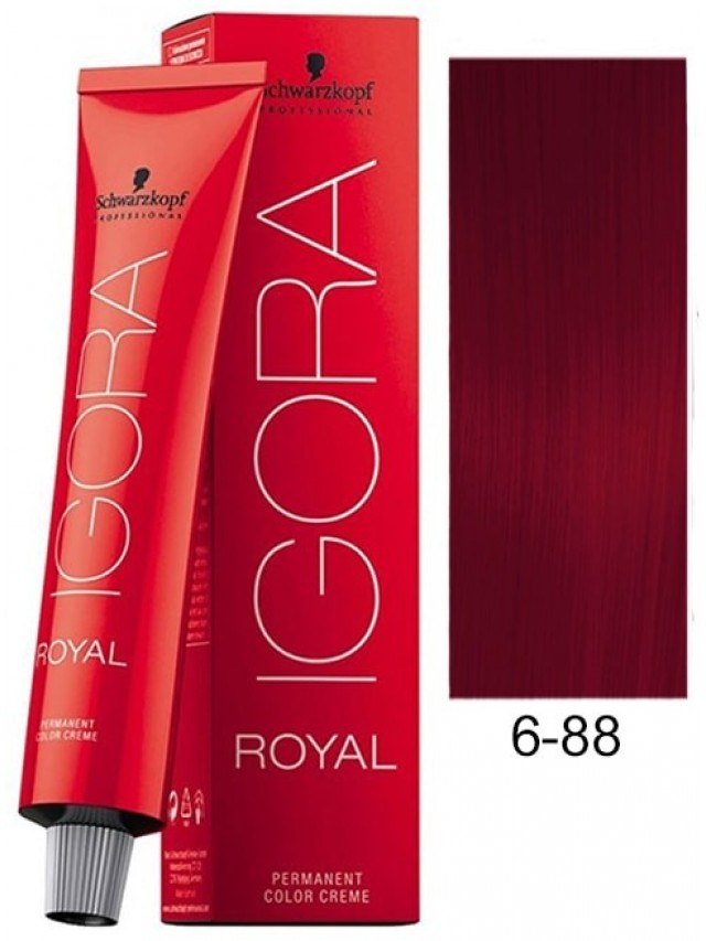 Schwarzkopf Professional Igora Royal Permanent Color Creme (6-88 Dark Extra Red Blonde) - Niram
