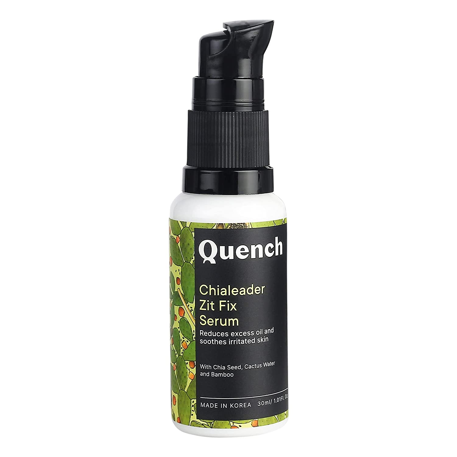 Quench Botanics Chialeader Zit Fix Serum | Controls Acne and Excess Oil | with Chia Seed, Bamboo, Cactus Water, Tea Tree and Salicylic Acid (30ml)
