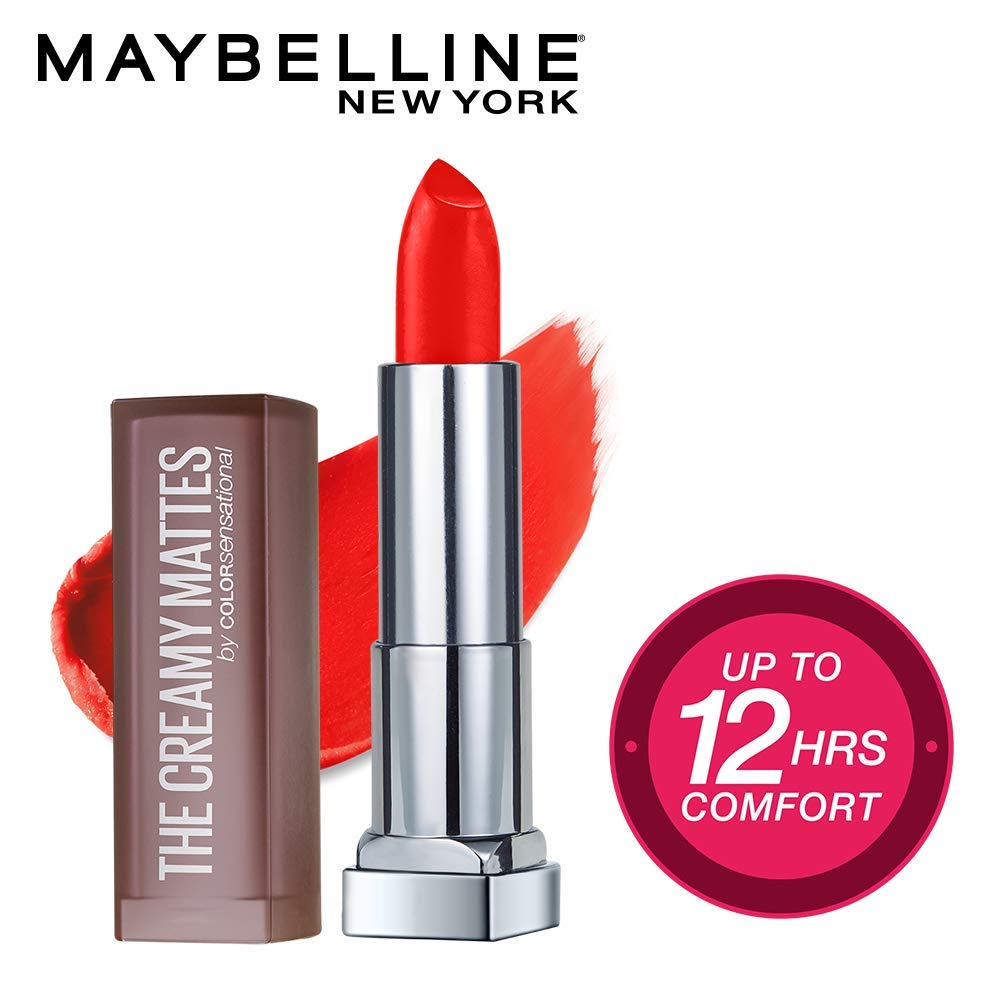 Maybelline New York Color Sensational Creamy Matte Lipstick - 633 Firecracker Red - Niram
