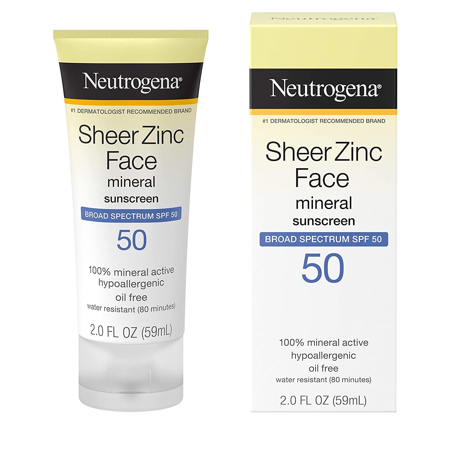 Neutrogena Sheer Zinc Dry-Touch Sunscreen with Broad Spectrum SPF 50 (59ml)