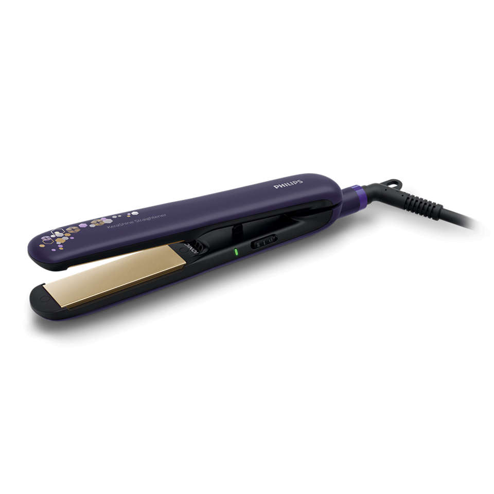 Philips BHS386/00 KeraShine Protection Hair Straightener (Purple)