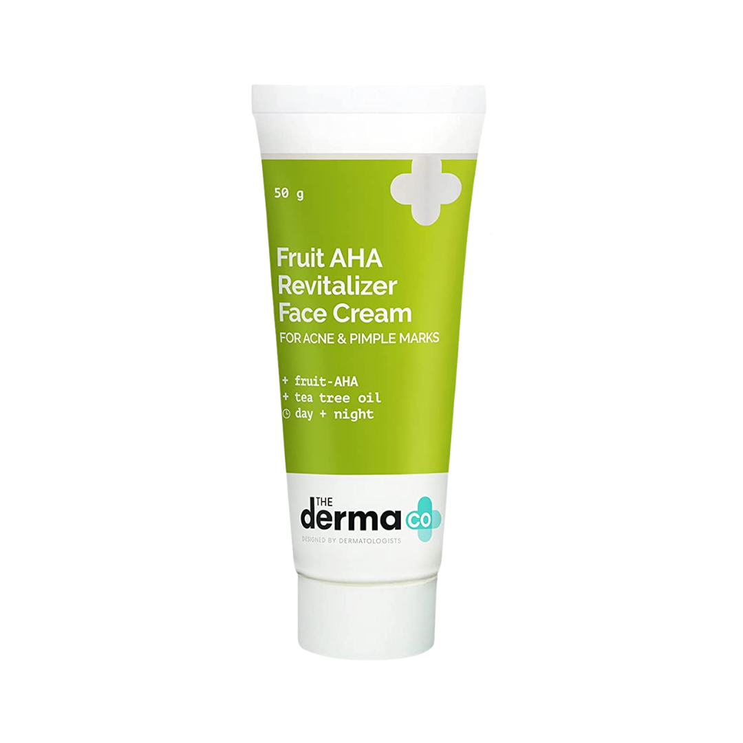 The Derma Co Fruit AHA Revitalizer Face Cream for Acne & Pimple Marks - 50 gm