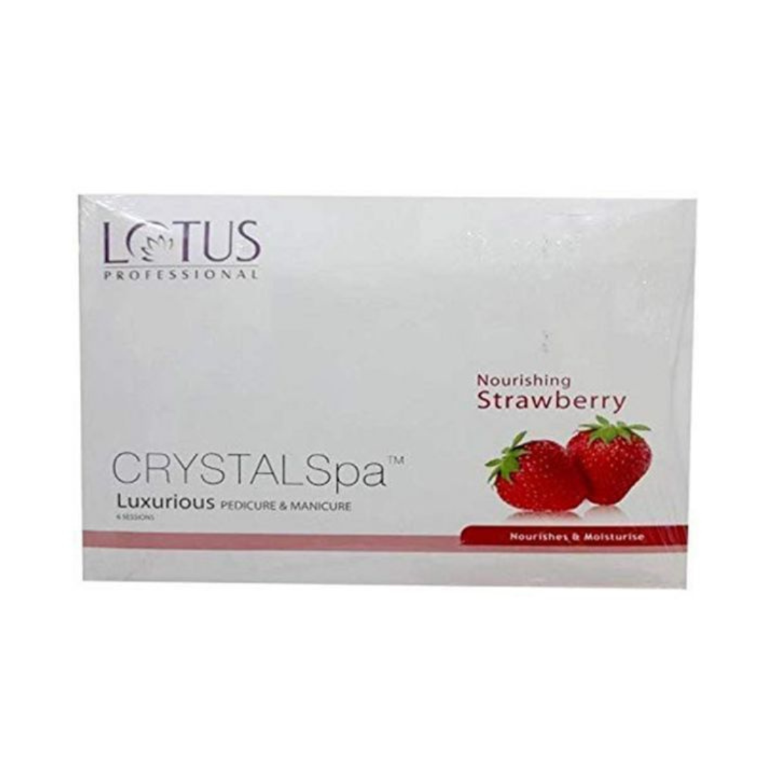 Lotus Professional Crystal Spa - Nourishing Strawberry Luxurious Pedicure and Manicure Kit ( Set of 6 )