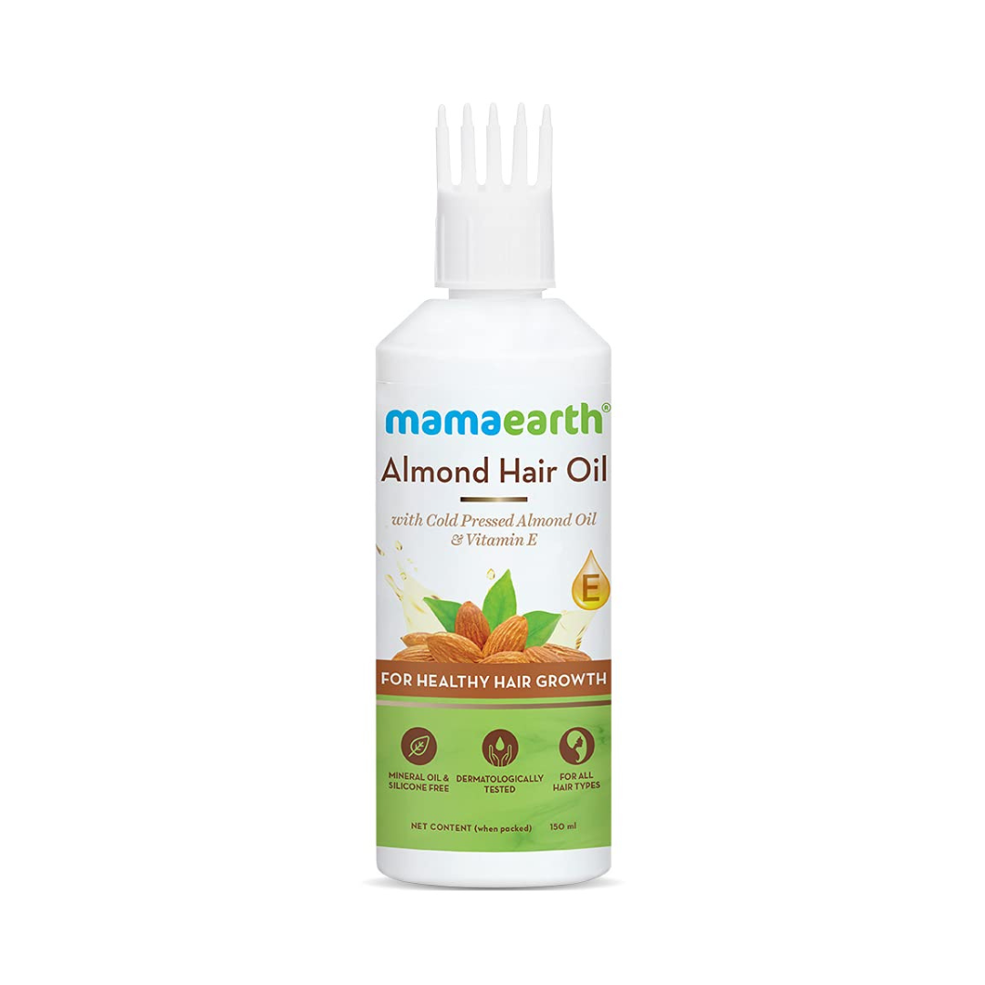 Mamaearth Almond Hair Oil for healthy hair growth and Vitamin E for Healthy Hair Growth (150ml)