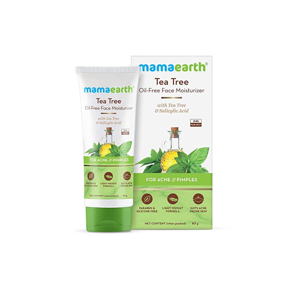 Mama earth tea tree oil-free face moisturizer (80 g)