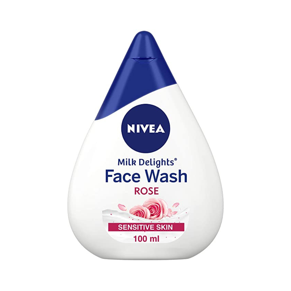 Nivea Milk Delights Face Wash With Caring Rosewater for Sensitive Skin (100ml)