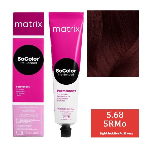Matrix SOCOLOR 5.68 5RMo (Light Red Mocha Brown)