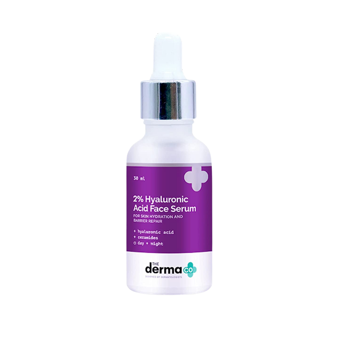 The Derma Co 2% Hyaluronic Acid Serum for Skin Hydration & Barrier Repair, With Hyaluronic Acid and Ceramides- 30ml