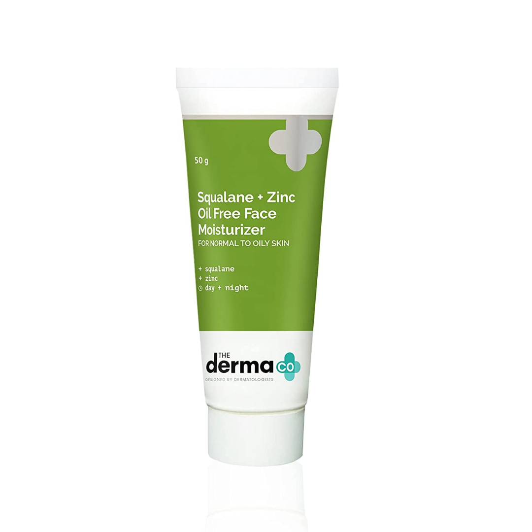 The derma co squalane+zinc oil free moisturizer for normal to oily skin 50g