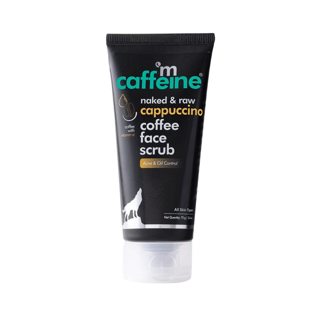 M CAFFEINE CAPPUCCINO COFFE FACE SCRUB ( ANTI & OIL CONTROL), Kills 99.9% Acne Causing Germs, For Women & Men 75G