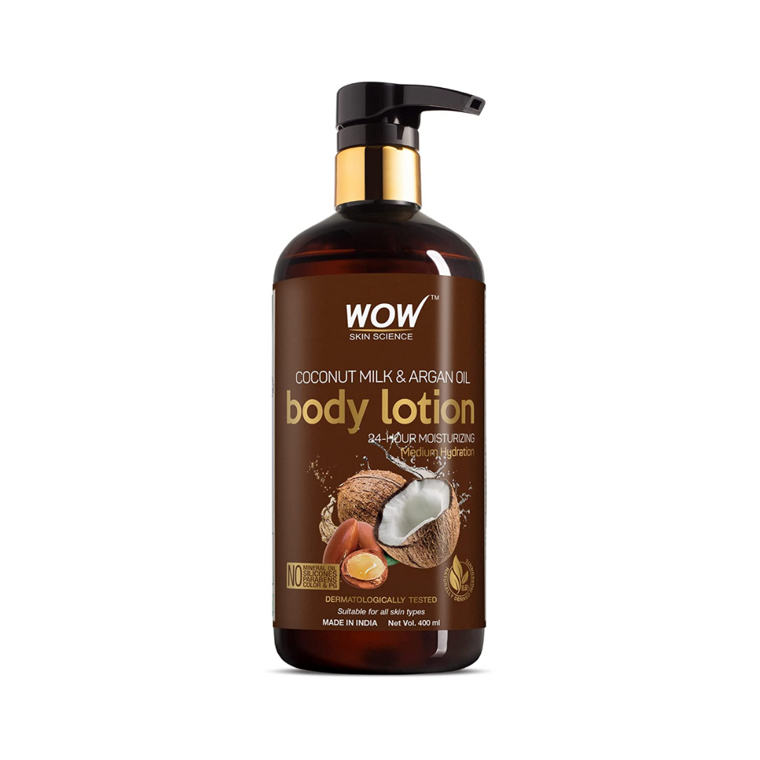  wow_skin_science_coconut_milk_and_argan_oil_body_lotion_medium_hydration_no_mineral_oil_parabens_silicones_color_and_pg_400ml