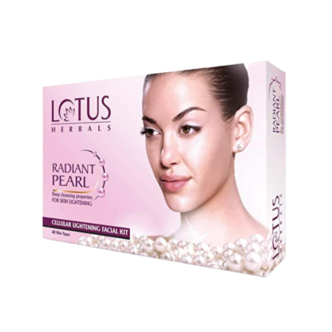 Lotus Herbals RADIANT PEARL Cellular Lightening Facial Kit Pack-of-4 (37gm)