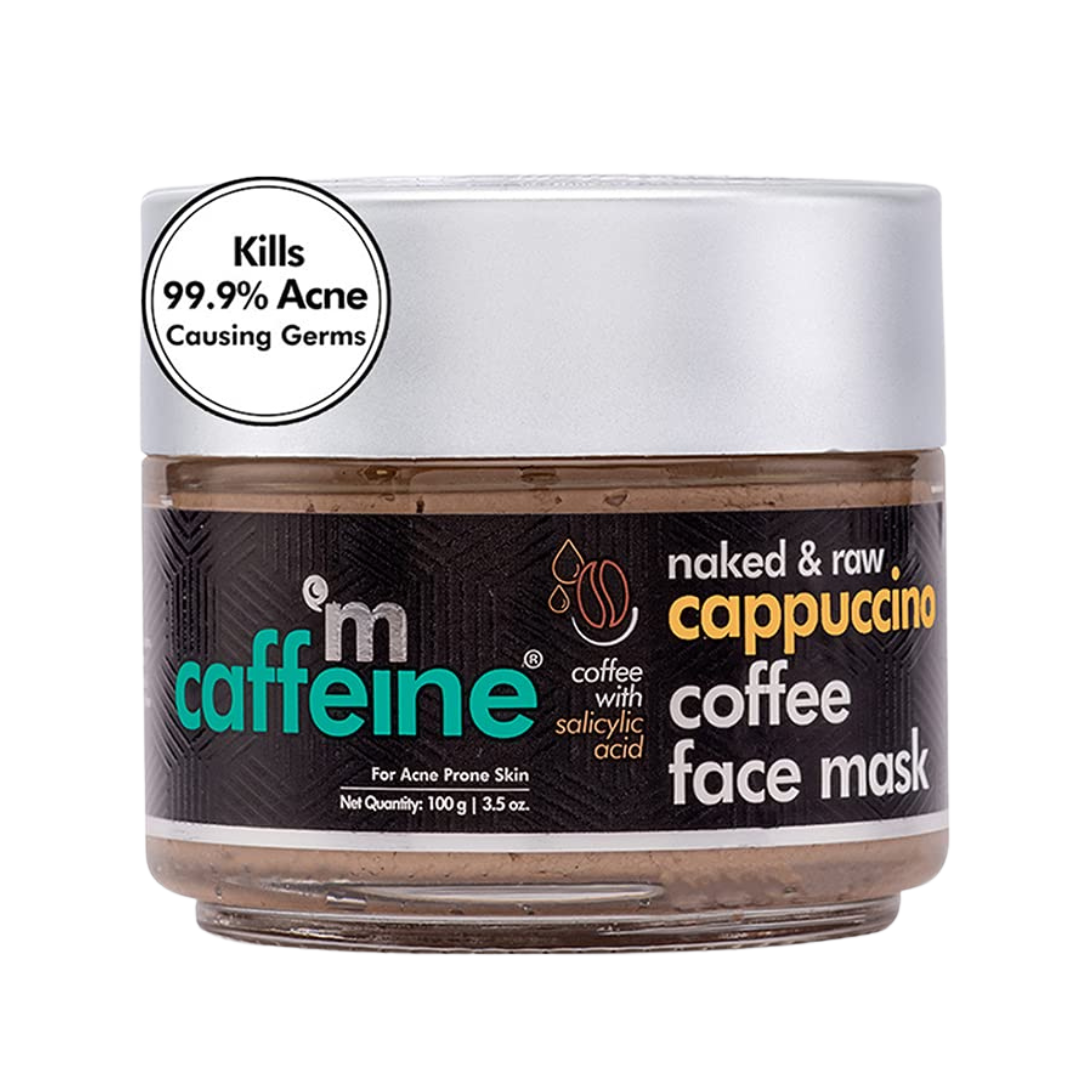 M CAFFEINE CAPPUCCINO COFFEE FACE MASK, Face Mask with Salicylic Acid for Acne & Oil Control, For All Skin Types 100G