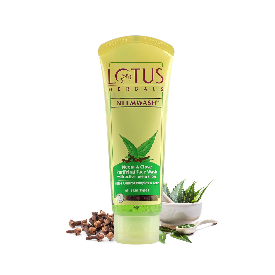  lotus_herbals_neemwash_neem_and_clove_ultra_purifying_face_wash_with_active_neem_slices_120gm