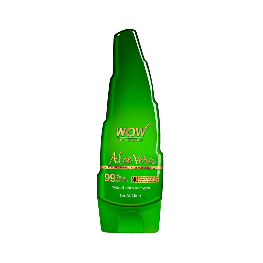 WOW Aloe Vera Multipurpose Beauty Gel for Skin and Hair, 250 ml